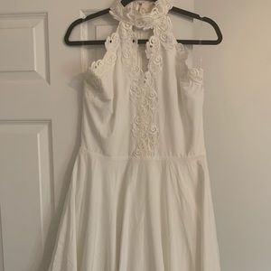 White Halter Minidress